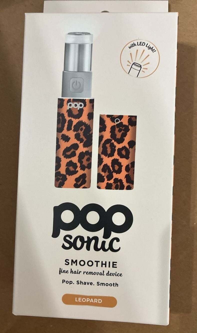 Pop Sonic Smoothie Fine Hair Removal Device - Leopard Print